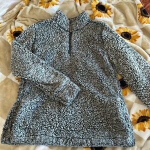 Quarter-zip Sherpa jacket